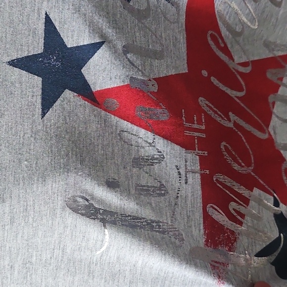 Cato Gray Tee with Red, Blue, and Silver Graphic Print - Picture 4 of 15